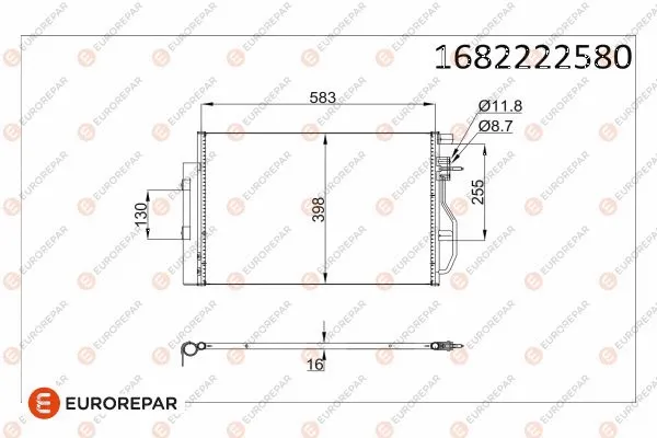 Condenseur, climatisation EUROREPAR 1682222580