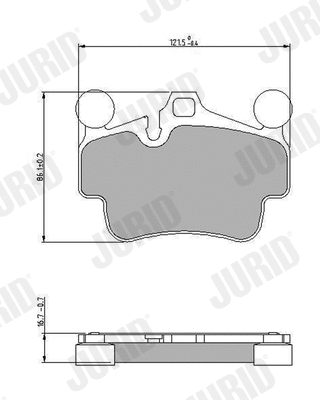 Kit de plaquettes de frein, frein à disque JURID 573650J