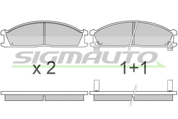 Kit de plaquettes de frein, frein à disque SIGMAUTO SPA370