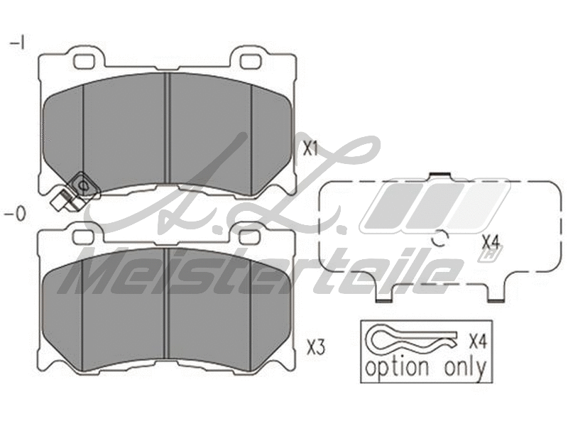 Kit de plaquettes de frein, frein à disque A.Z. Meisterteile AZMT-44-022-2311