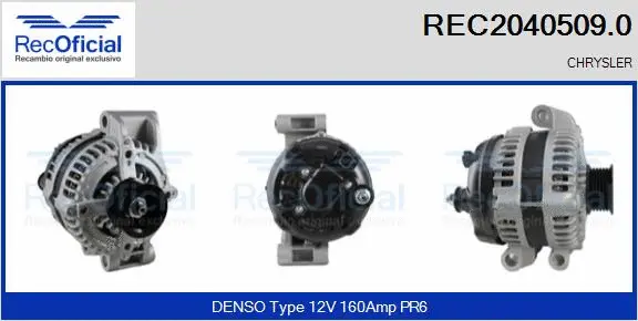 Alternateur RECOFICIAL REC2040509.0