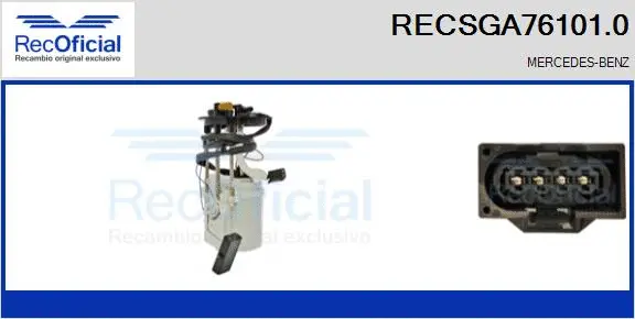 unité d'alimentation de carburant RECOFICIAL RECSGA76101.0