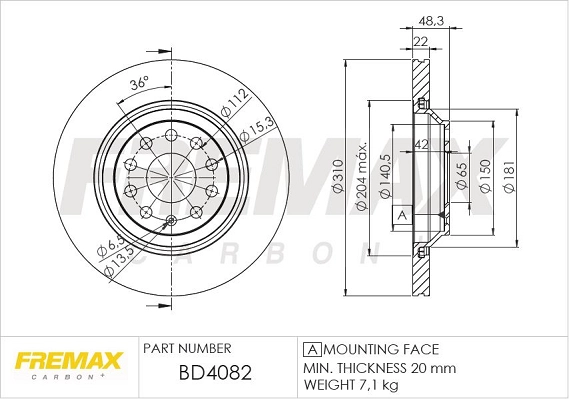 Disque de frein FREMAX BD-4082