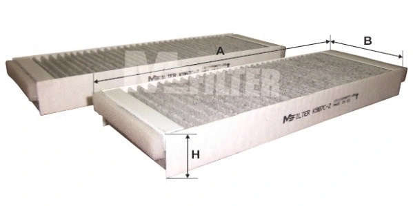 Filtre, air de l'habitacle MFILTER K 987C-2