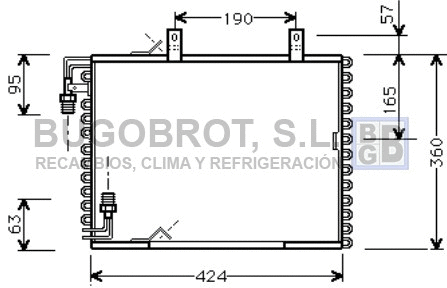 Condenseur, climatisation BUGOBROT 62-BW5147