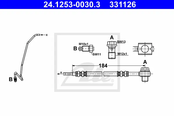 Flexible de frein ATE-APAC 24.1253-0030.3