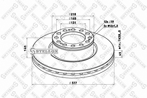 Disque de frein STELLOX 85-00813-SX