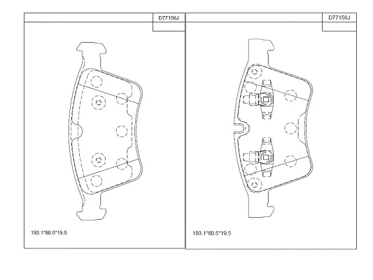 Kit de plaquettes de frein, frein à disque ASIMCO KD77156J