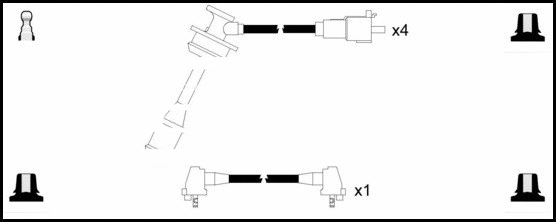 Kit de câbles d'allumage LEMARK HOES1019