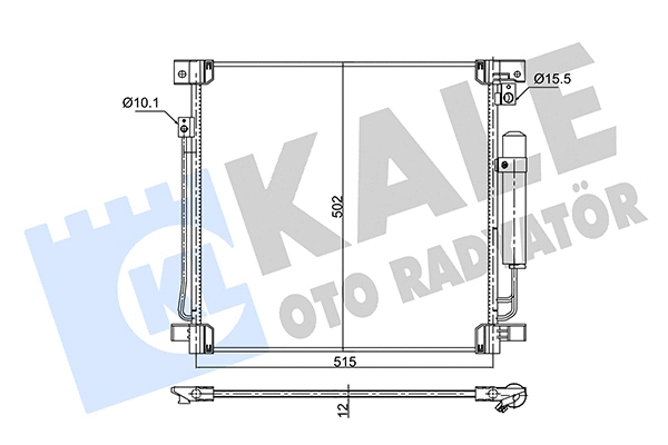 Condenseur, climatisation KALE OTO RADYATÖR 354015