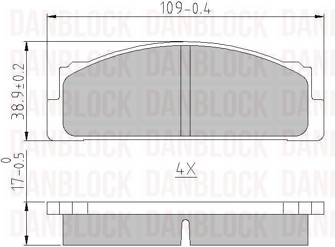 Kit de plaquettes de frein, frein à disque DANBLOCK DB 511078