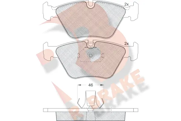 Kit de plaquettes de frein, frein à disque R BRAKE RB1550