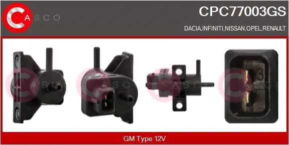 Transmetteur de pression, contrôle des gaz d'échappement CASCO CPC77003GS