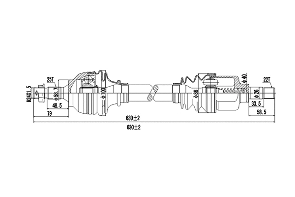 Arbre de transmission DYNAMATRIX DDS245119