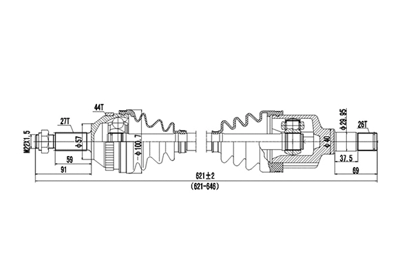Arbre de transmission DYNAMATRIX DDS218002