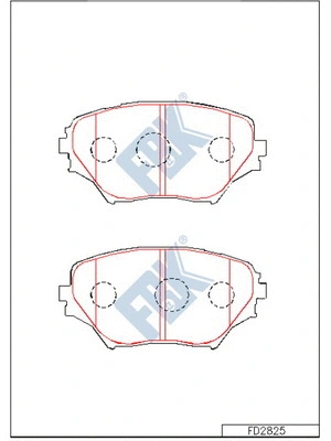 Kit de plaquettes de frein, frein à disque FBK FD2825