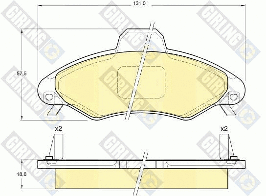 Kit de plaquettes de frein, frein à disque GIRLING 6113493