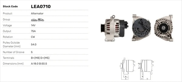 Alternateur LUSA LEA0710