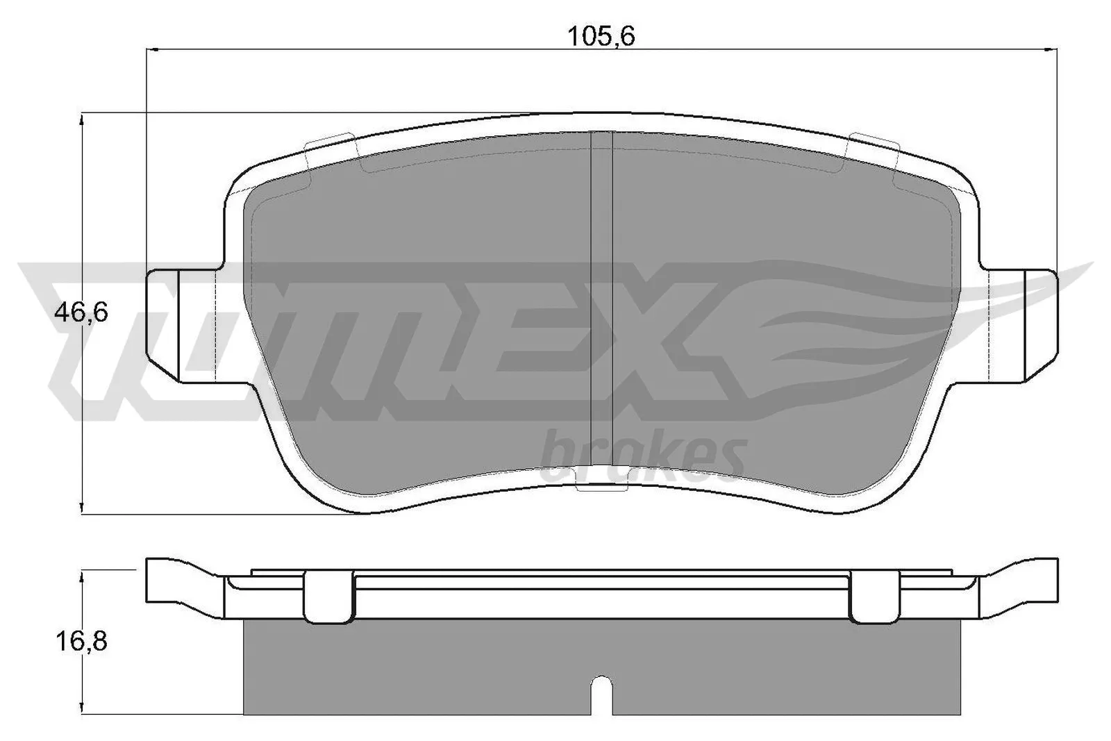 Kit de plaquettes de frein, frein à disque TOMEX Brakes TX 16-74