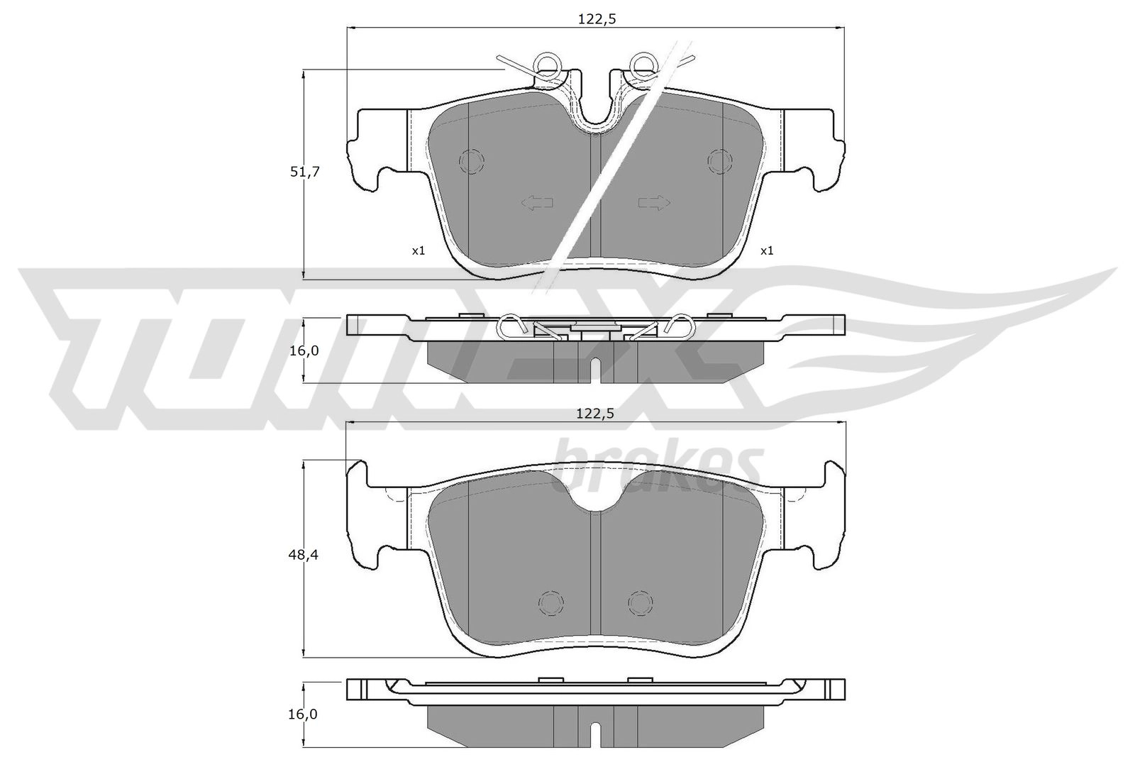 Kit de plaquettes de frein, frein à disque TOMEX Brakes TX 18-872