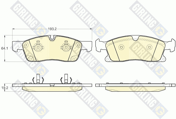 Kit de plaquettes de frein, frein à disque GIRLING 6119552