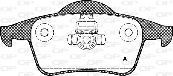 Kit de plaquettes de frein, frein à disque OPEN PARTS BPA0714.00