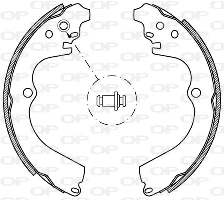Jeu de mâchoires de frein OPEN PARTS BSA2177.00