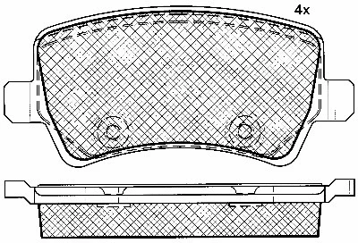 Kit de plaquettes de frein, frein à disque BSF 10894