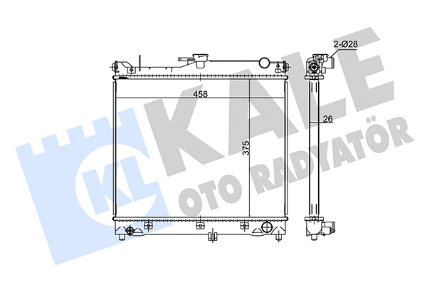 Radiateur, refroidissement du moteur KALE OTO RADYATÖR 348070