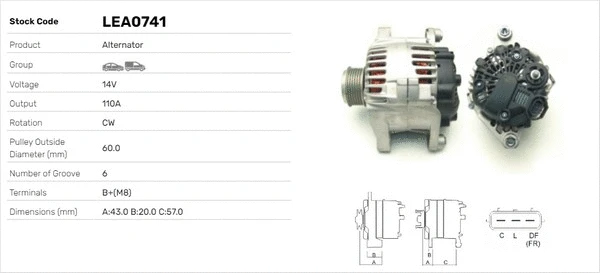 Alternateur LUSA LEA0741