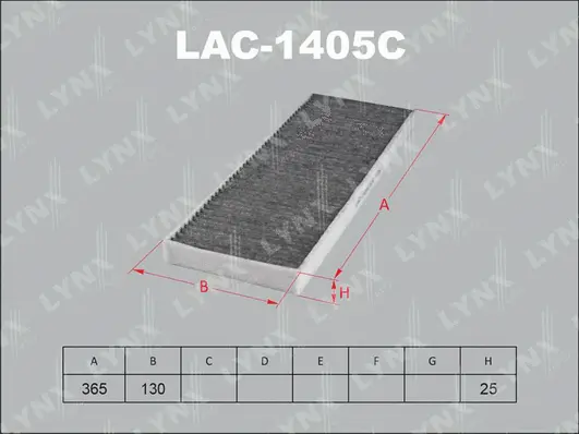 Filtre, air de l'habitacle LYNXAUTO LAC-1405C