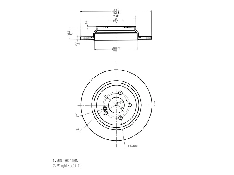 Disque de frein A.Z. Meisterteile AZMT-44-024-1388