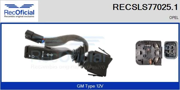 Commutateur de colonne de direction RECOFICIAL RECSLS77025.1