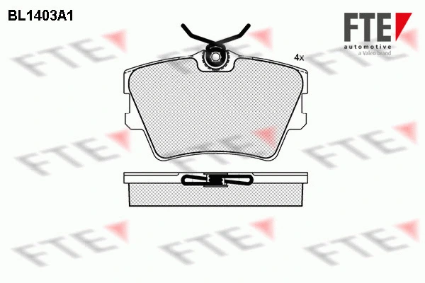 Kit de plaquettes de frein, frein à disque FTE 9010174