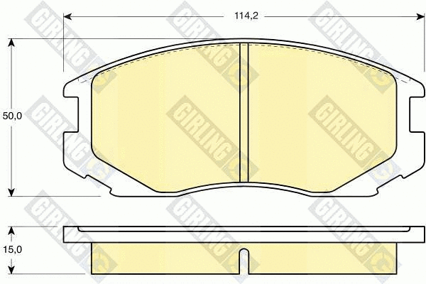 Kit de plaquettes de frein, frein à disque GIRLING 6130469