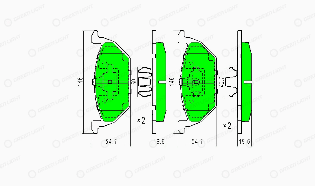 Kit de plaquettes de frein, frein à disque Automotive Adriado GLBP0011