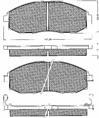 Kit de plaquettes de frein, frein à disque BSF 10767