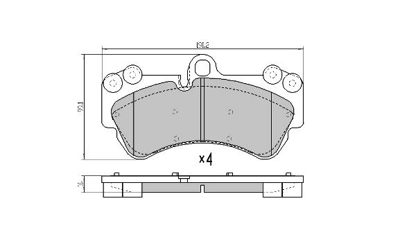 Kit de plaquettes de frein, frein à disque FREMAX FBP-1356
