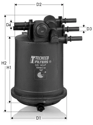 Filtre à carburant TECNECO FILTERS GS143P