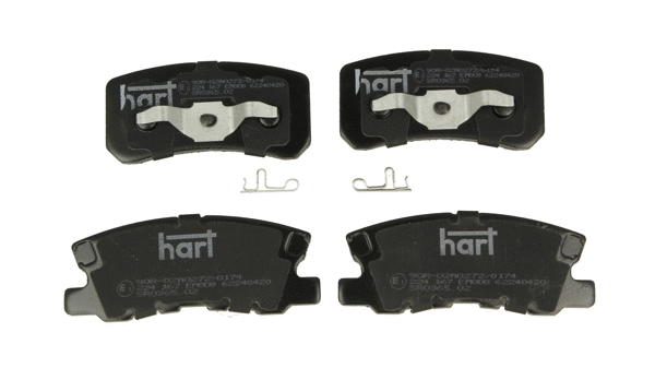 Kit de plaquettes de frein, frein à disque HART 224 167