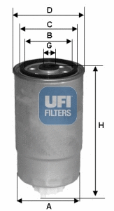 Filtre à carburant UFI 24.381.00
