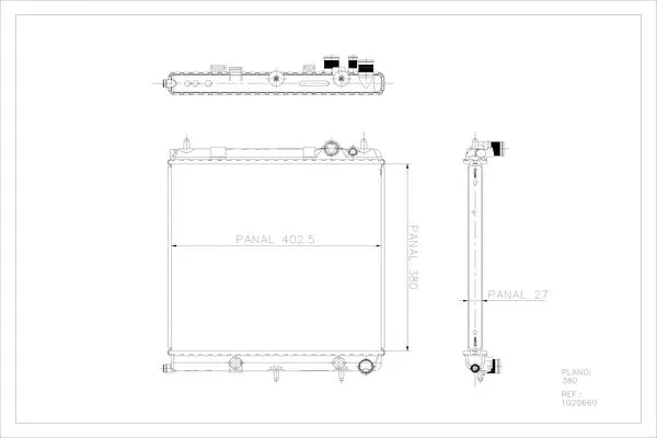 Radiateur, refroidissement du moteur ORDONEZ 1020660815