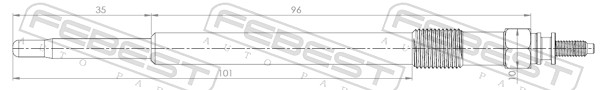 Bougie de préchauffage FEBEST 21642-001