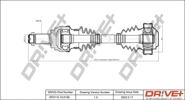 Arbre de transmission Dr!ve+ DP2110.10.0138