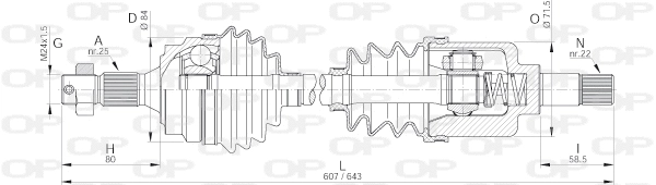 Arbre de transmission OPEN PARTS DRS6092.00