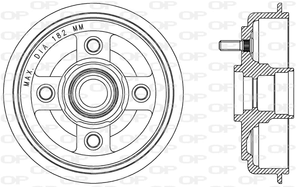 Tambour de frein OPEN PARTS BAD9056.40