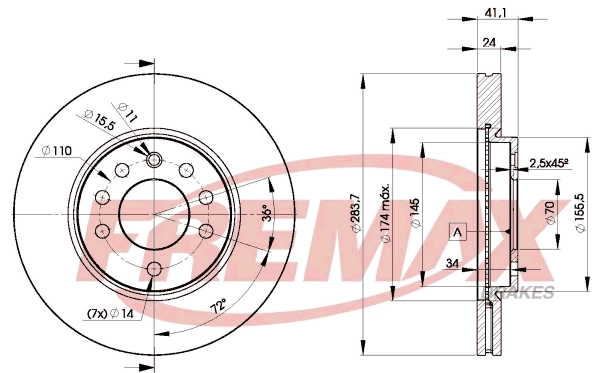Disque de frein FREMAX BD-9047