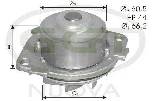 Pompe à eau, refroidissement du moteur GGT PA12277