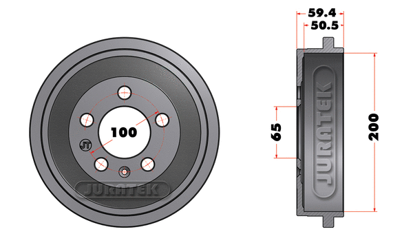 Tambour de frein JURATEK JDR002