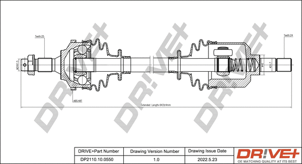 Arbre de transmission Dr!ve+ DP2110.10.0550